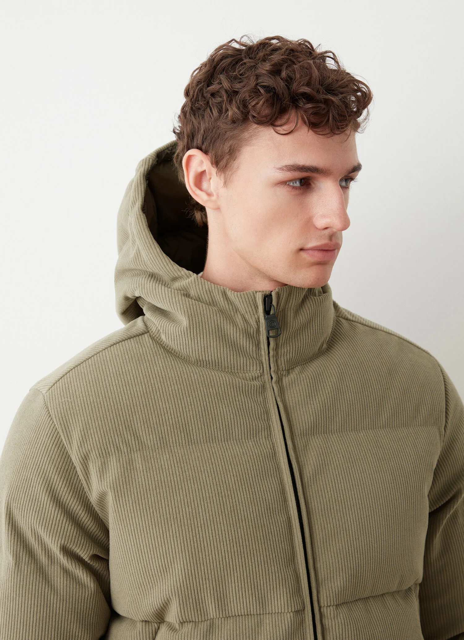 Waterproof corduroy down jacket-