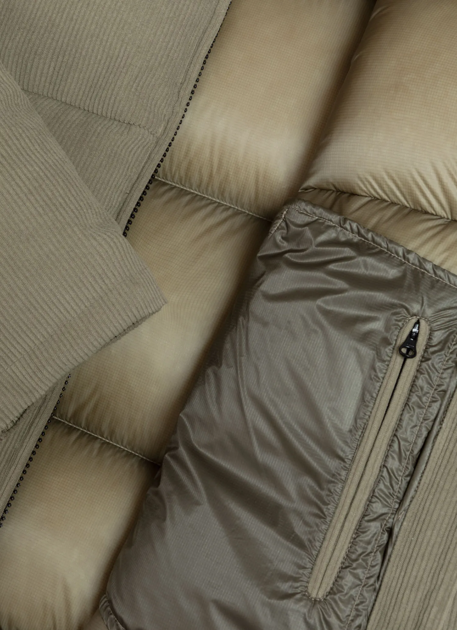 Waterproof corduroy down jacket-