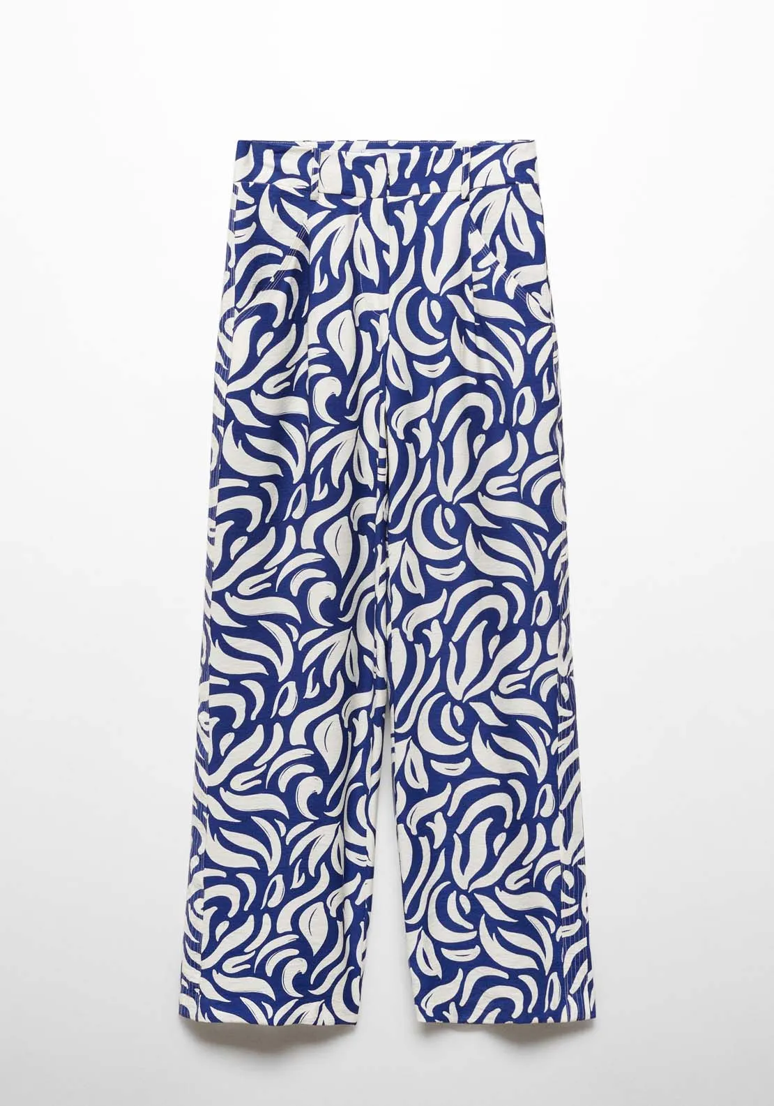 Wideleg trousers printed with darts