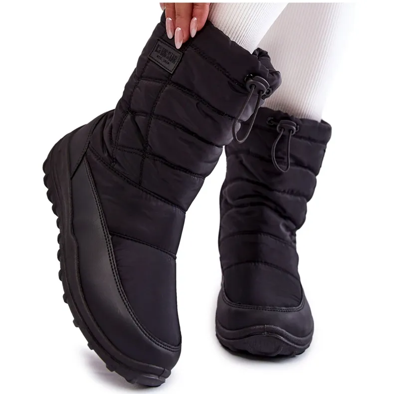 Women's High Warm Snow Boots Big Star KK274599 Black