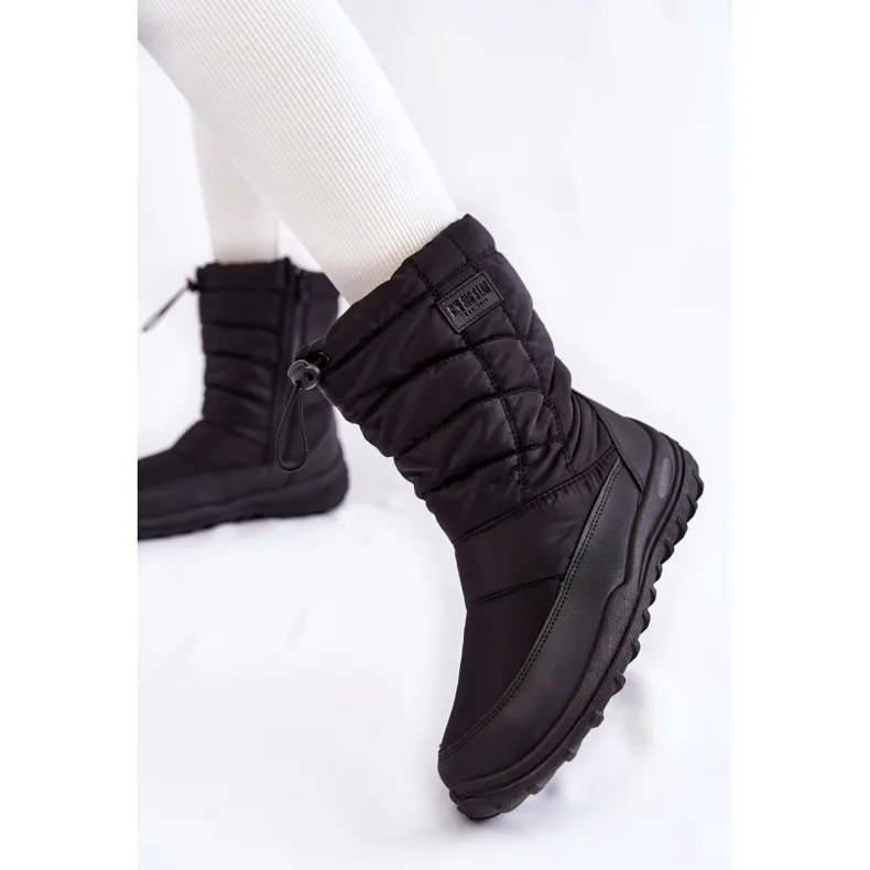 Women's High Warm Snow Boots Big Star KK274599 Black