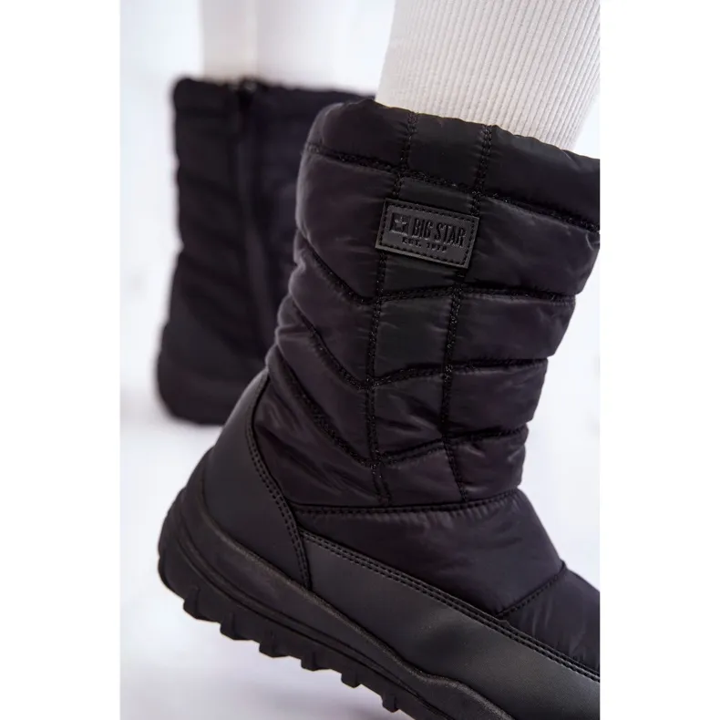 Women's High Warm Snow Boots Big Star KK274599 Black