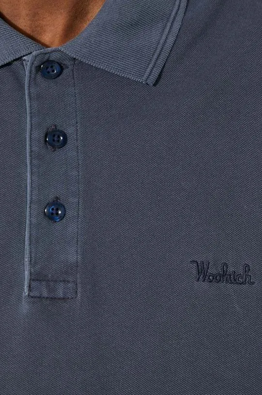 Woolrich polo shirt Mackinack Polo men’s blue color CFWOPO0065MRUT1483