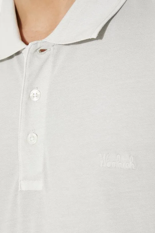 Woolrich polo shirt Mackinack Polo men’s gray color CFWOPO0065MRUT1483