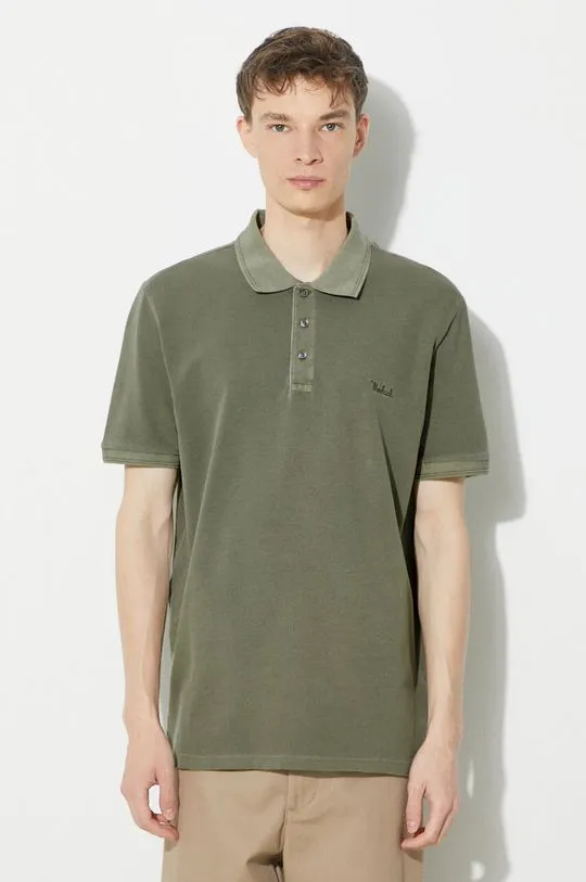 Woolrich polo shirt Mackinack Polo men’s green color CFWOPO0065MRUT1483