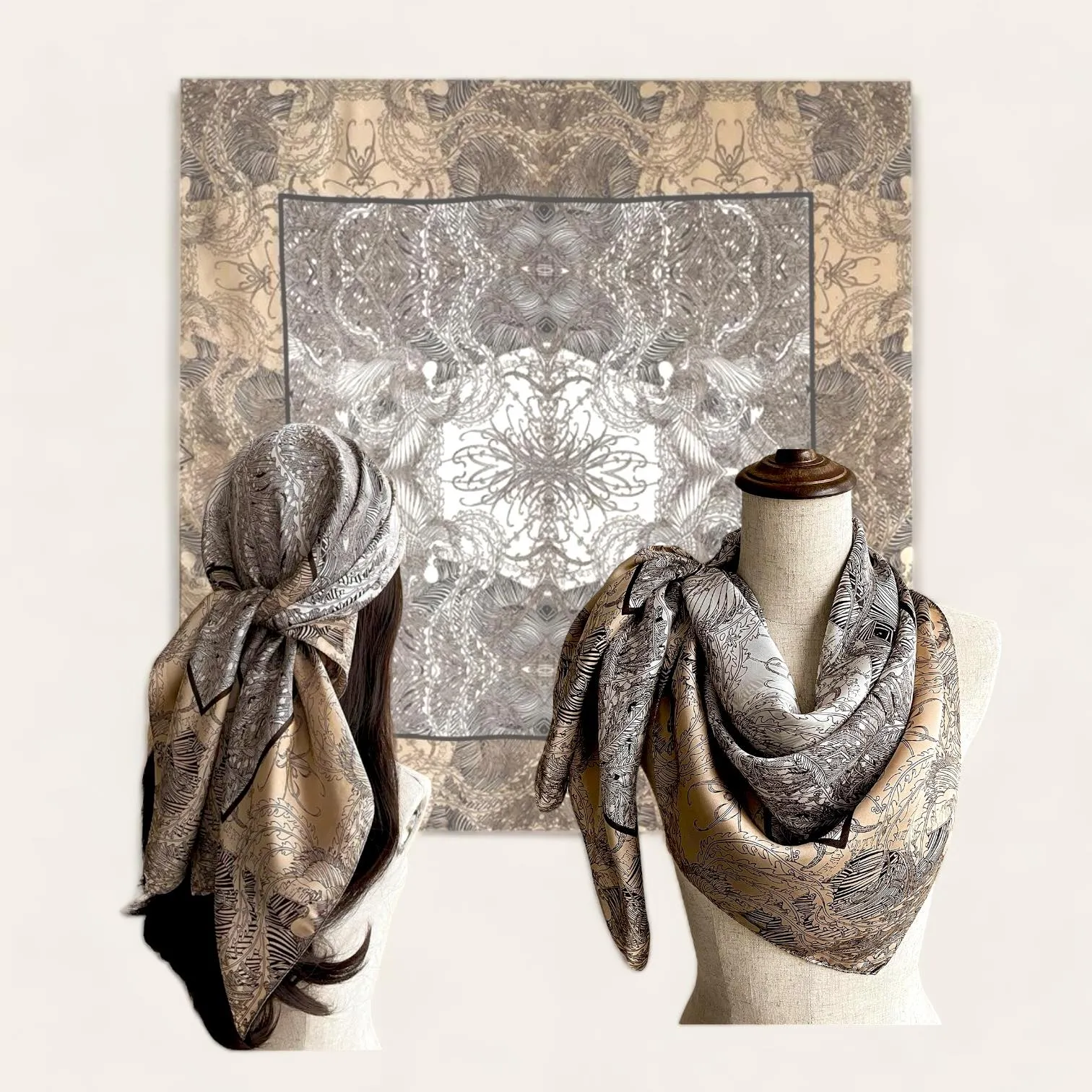 WRAP Silky Large Multiway Bandana Scarf 90x90cm