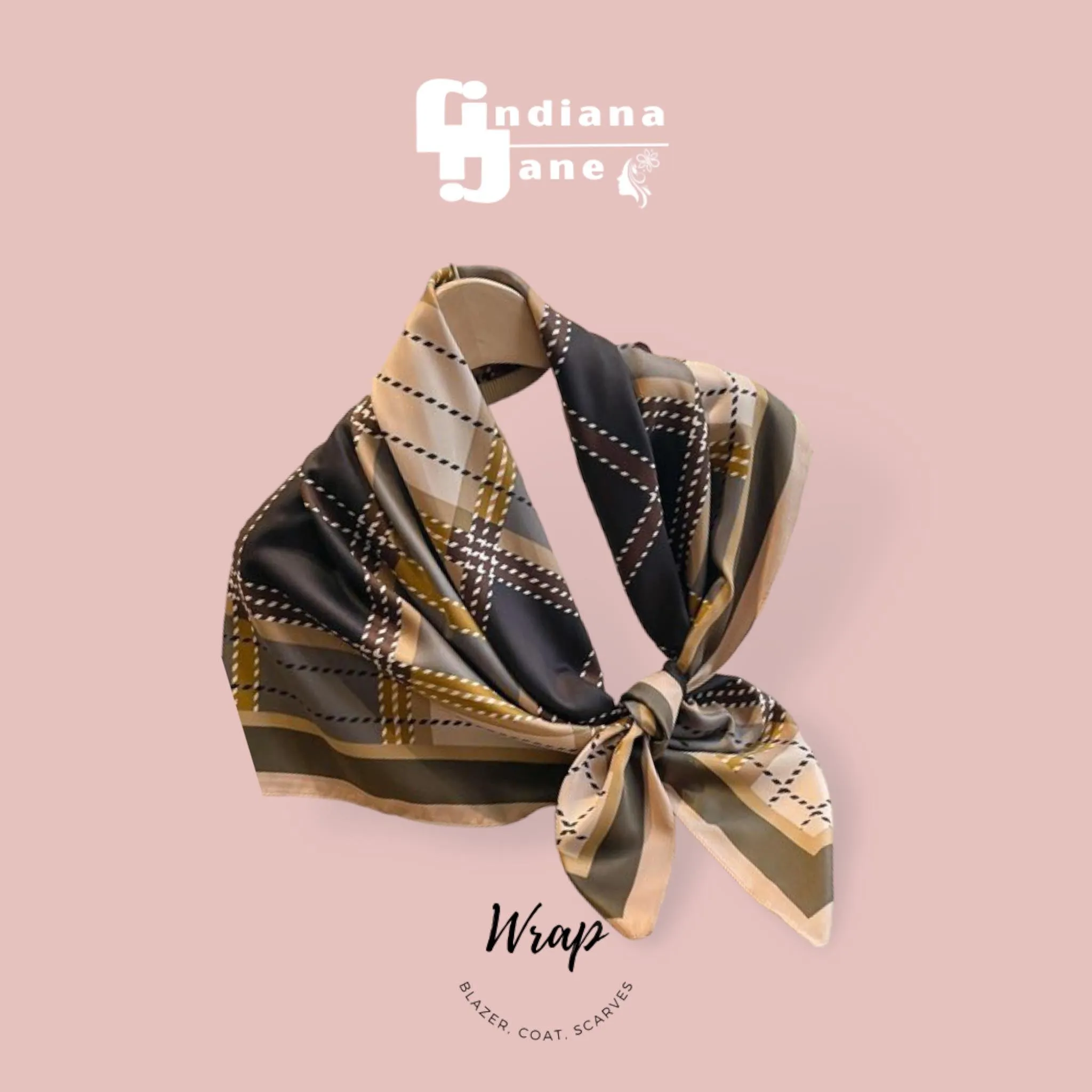 WRAP Silky Large Multiway Bandana Scarf 90x90cm