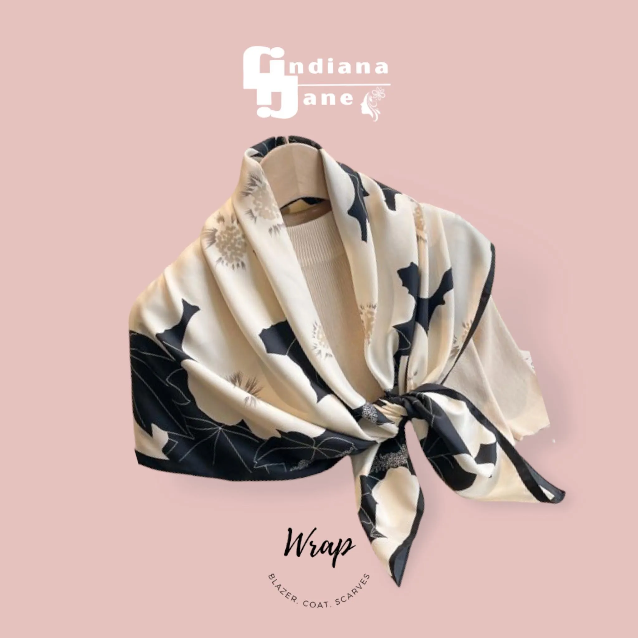 WRAP Silky Large Multiway Bandana Scarf 90x90cm