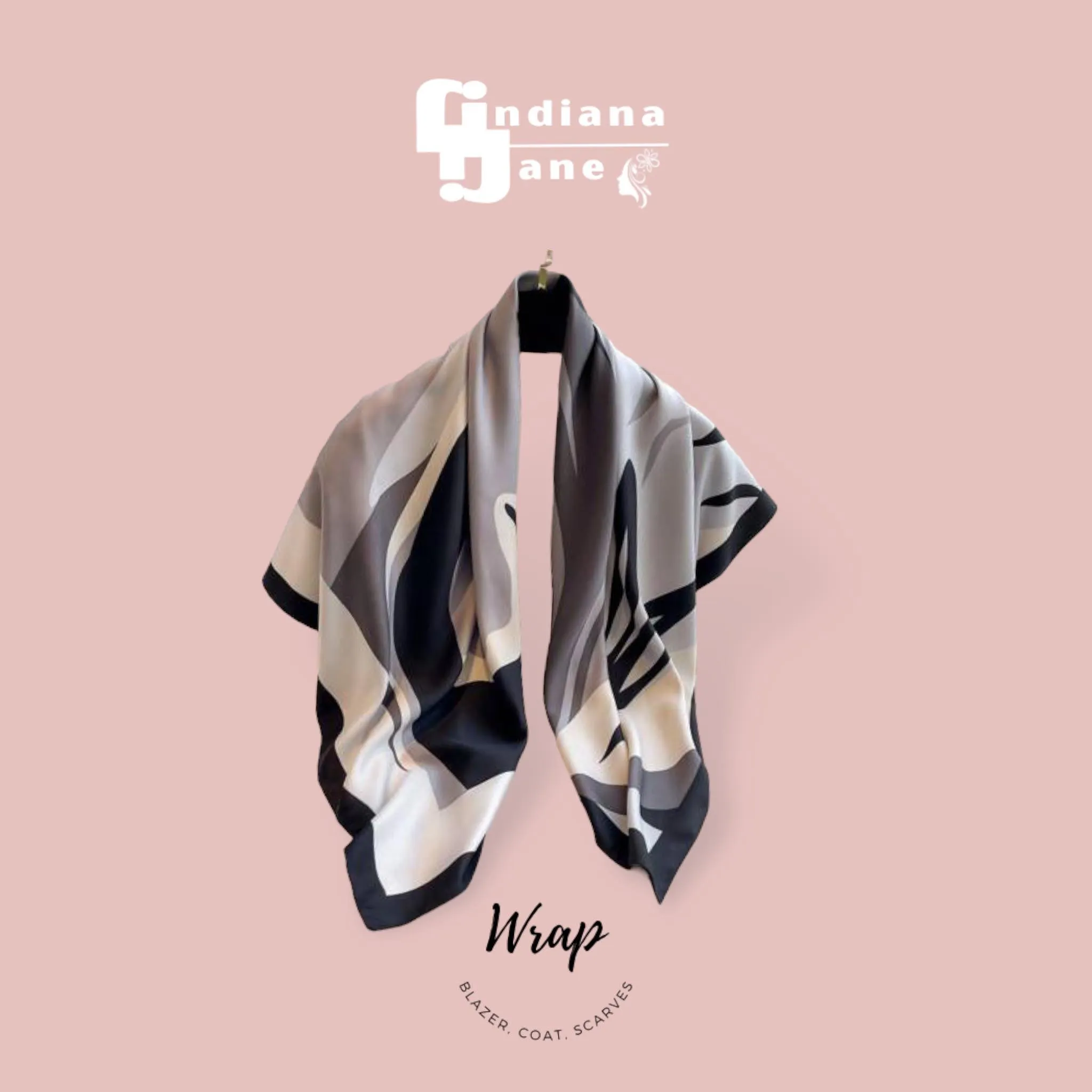 WRAP Silky Large Multiway Bandana Scarf 90x90cm