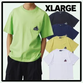 X-Large  |Crew Neck Pullovers Street Style Plain Cotton Short Sleeves