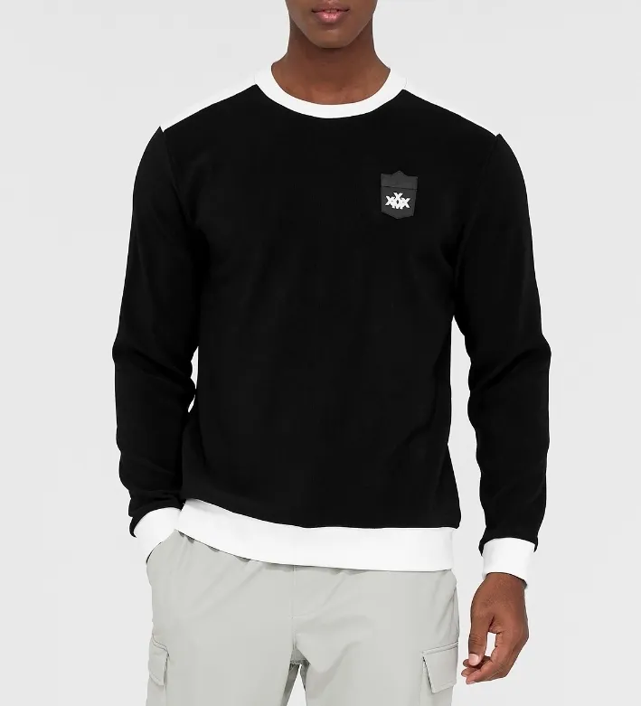 XEXYMIX  |Street Style Long Sleeves Plain Logo Sweatshirts