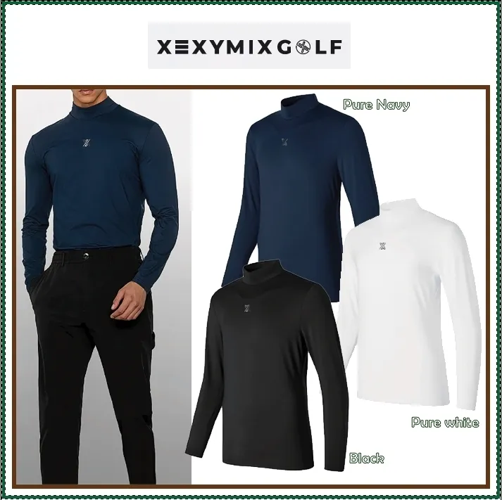 XEXYMIX  |Street Style Long Sleeves Plain Long Sleeve T-shirt Logo