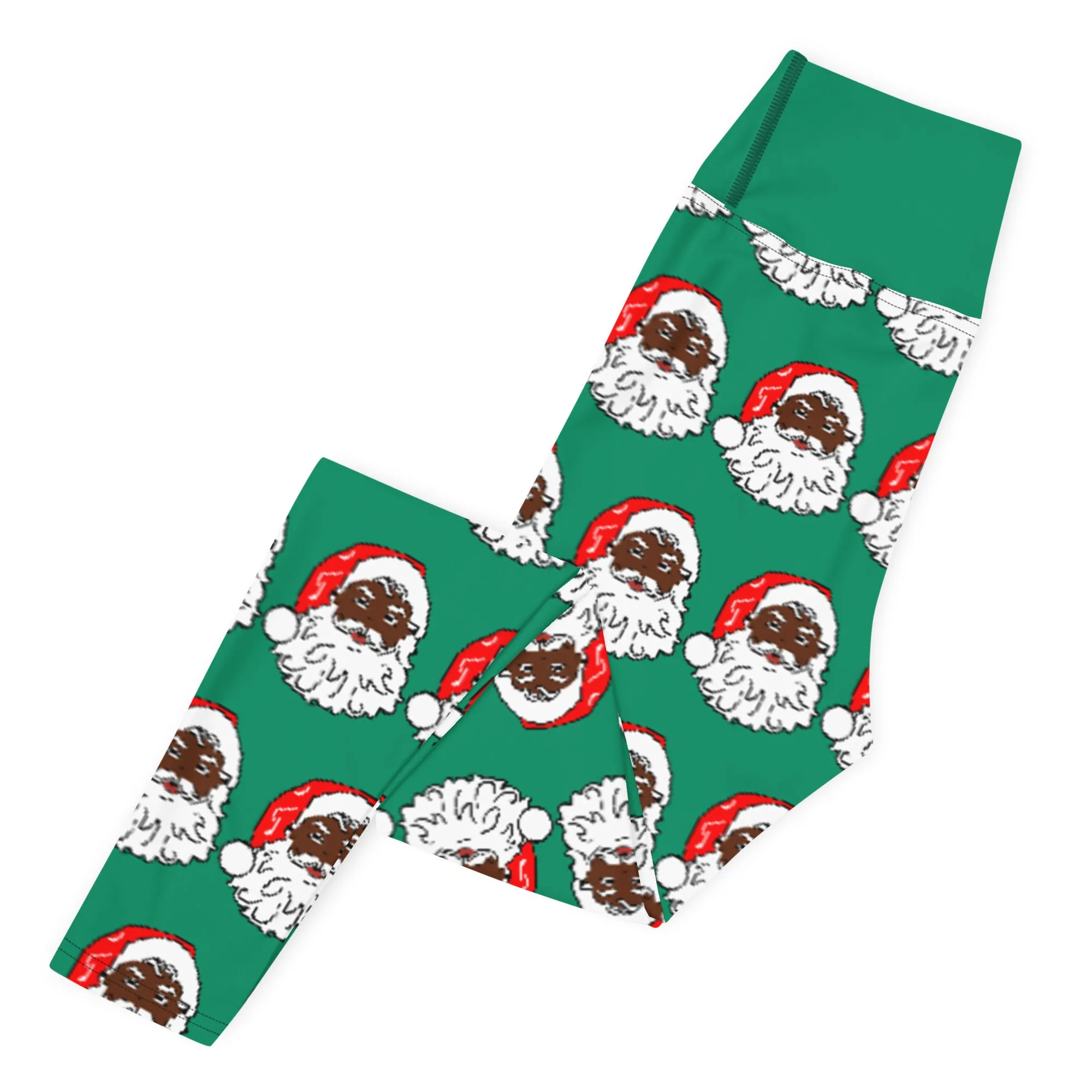 Yoga Leggings Santa Green